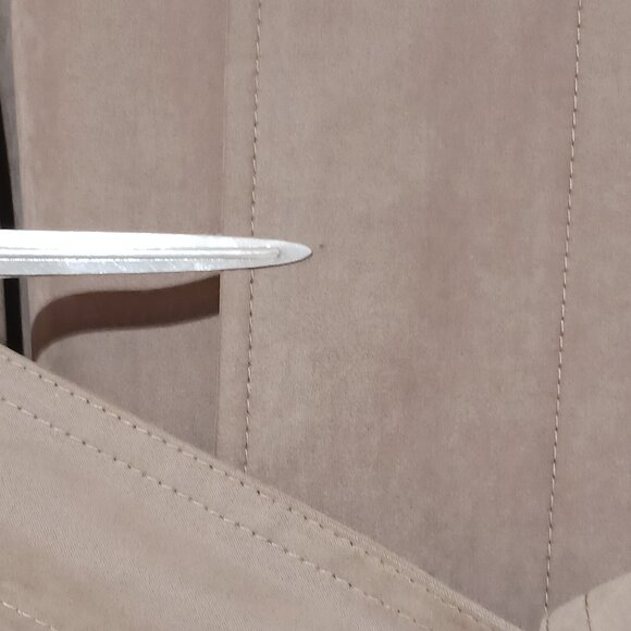 Stafford Taupe/Stone colored Men's Trench Coat, Size 42 Regular - Picture 14 of 15